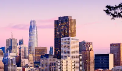 City skyline filled with towering skyscrapers and a dynamic business landscape.