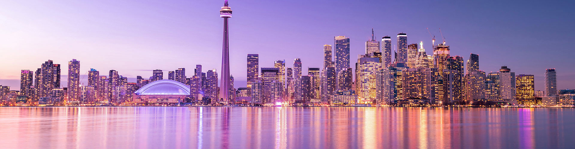 Panoramic view of Toronto city, in Canada.