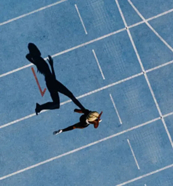 Athlete running a marathon