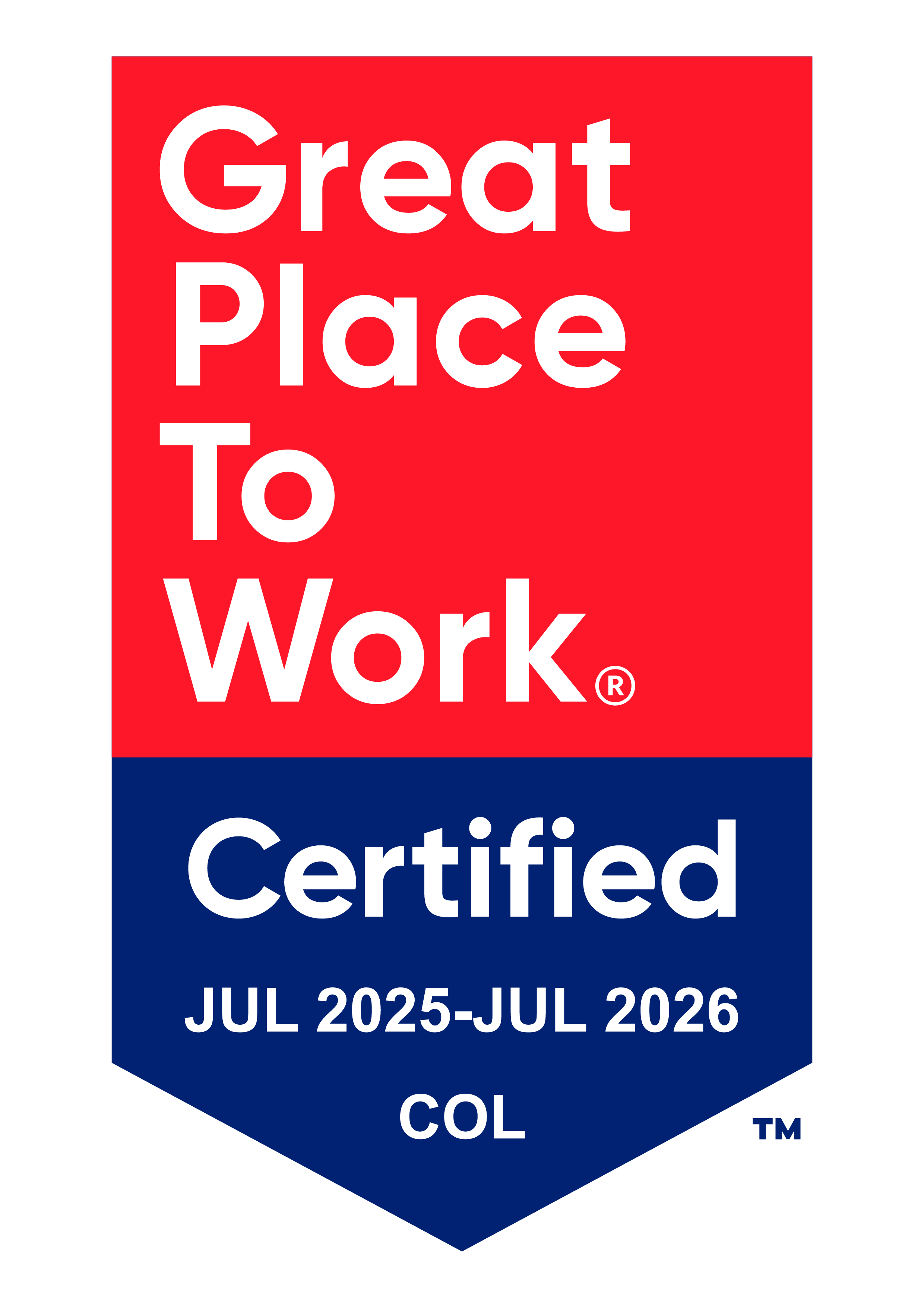 Great place to work certificate 2025-2026